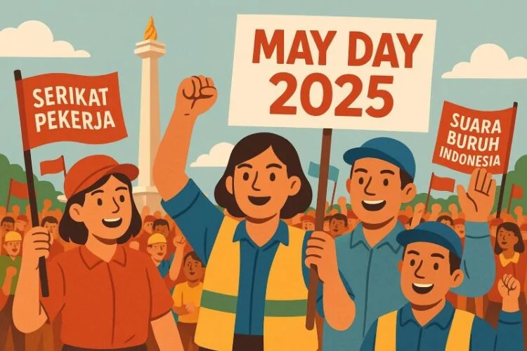 Buruh Tunjukkan Martabat dan Semangat Persatuan di May Day 2025